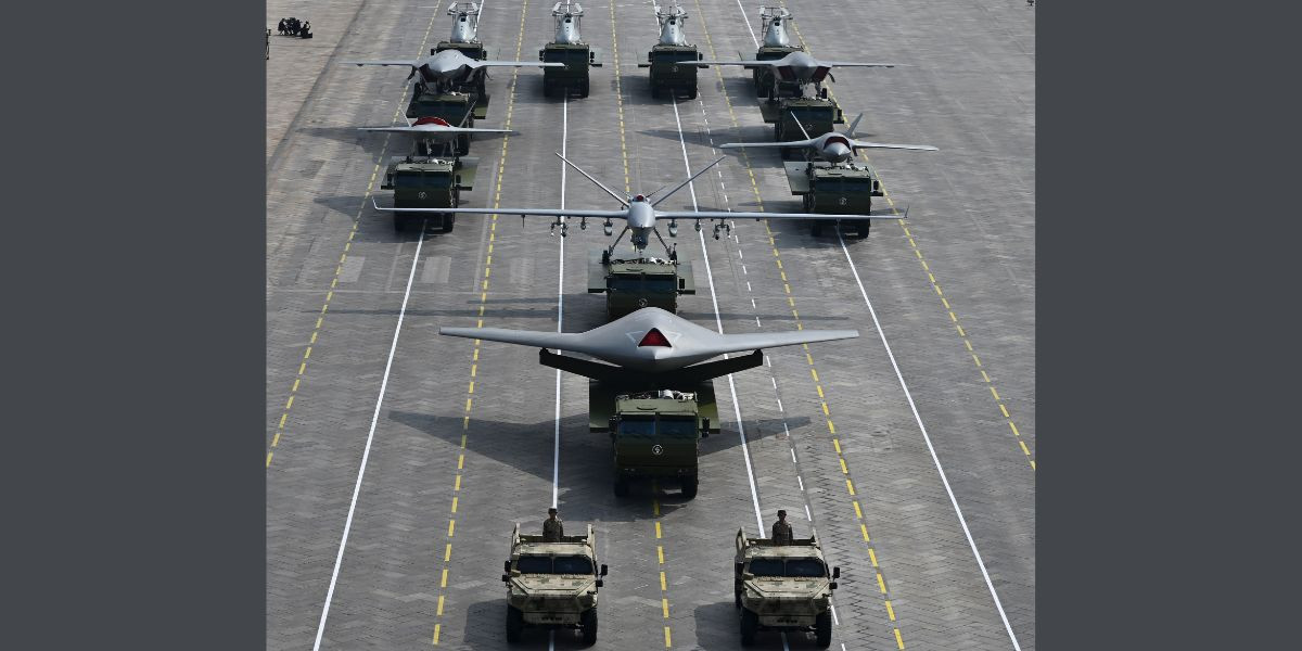 The airborne unmanned warfare formation attends a military parade in Beijing, capital of China, on 3 September 2025. Photo: Xinhua