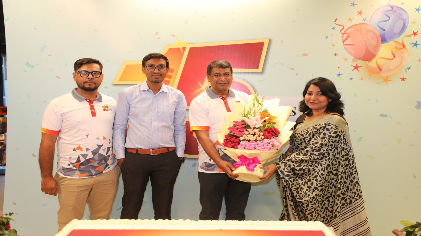 Daily Sun celebrates its 15th founding anniversary on Sunday amid grand festivity.