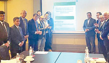 Agrani Bank PLC launches “Agrani Remit App” to enable fast, easy, secure, and legal remittance transfers from Malaysia to Bangladesh. Md Shameem Ahsan, high commissioner of Bangladesh to Malaysia, attends the inauguration ceremony in Malaysian recently. Photo: Courtesy
