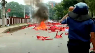 Violent attack on NCP motorcade in Gopalganj