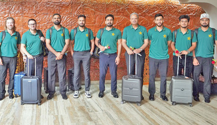 Pakistan team arrived in Dhaka on Wednesday to play three-match T20I series against Bangladesh. -BCB Photo