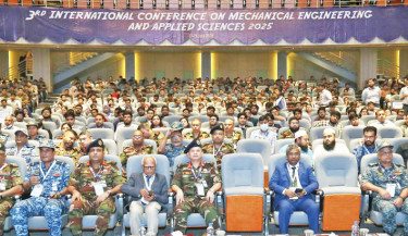 The 3rd International Conference on Mechanical Engineering and Applied Science begins at Military Institute of Science and Technology (MIST) in the capital on Thursday. Major General Md Nasim Parvez, commandant of MIST, attends the inauguration ceremony of the three-day conference. Photo: ISPR