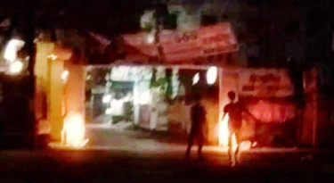 NCP arch torched ahead of rally in Narayanganj
