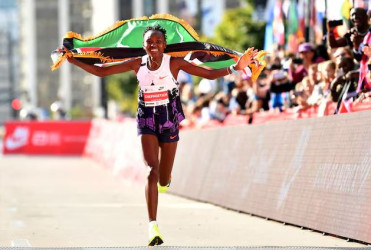 Marathon world record holder Chepngetich suspended for doping suspicions