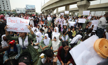 Milestone students protest with 6-point demand