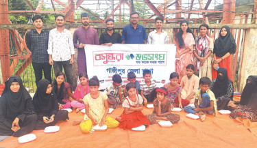 Food distribution and storytelling session held in Gazipur