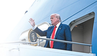 Trade on agenda as Trump lands in Scotland for diplomacy and golf