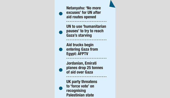 Israel declares Gaza fighting pause amid hunger crisis