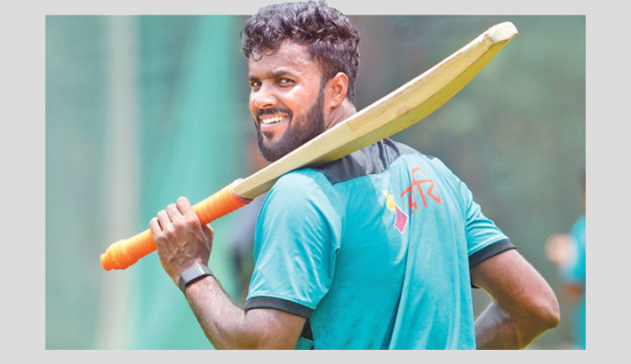 Ebadot Hossain poses during the training session at the Sher-e-Bangla National Cricket Stadium on Saturday. - BCB PHOTO