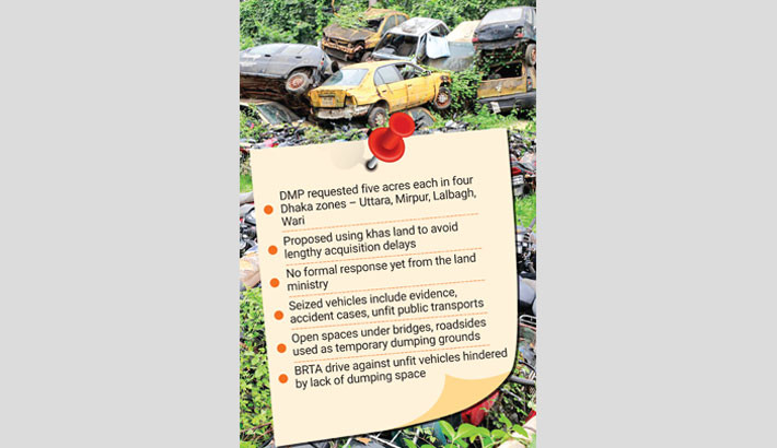 DMP seeks land to dump seized vehicles