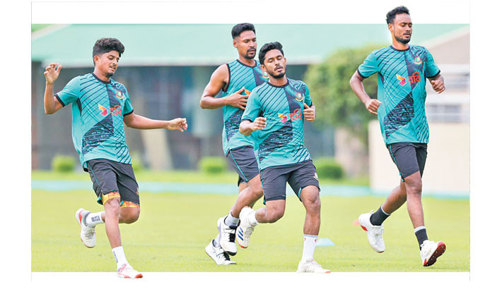 Bangladesh national team’s preparation camp for the upcoming Asia Cup kicked off at the Sher-e-Bangla National Cricket Stadium in Mirpur on Wednesday. - DAILY SUN PHOTO