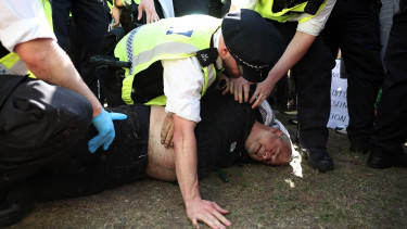 UK arrests 200 backing banned pro-Palestine group