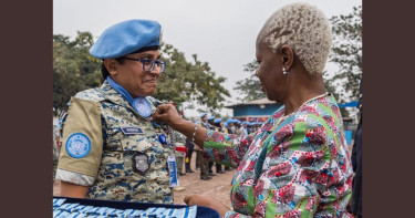 Bangladesh Police Women Contingent receives UN peace medal