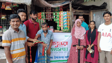 Bashundhara Shuvosangho supports small shopkeeper Harun in Patuakhali