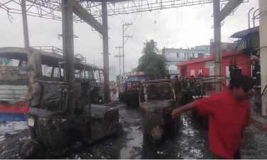 Refueling station blast leaves 10 vehicles burnt in Habiganj