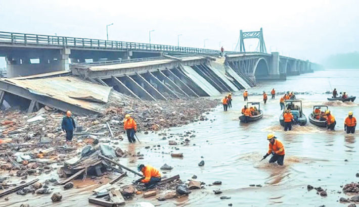 10 dead, 4 missing after bridge collapses in China