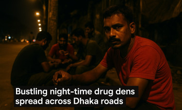 Illicit drug hubs thrive on Dhaka roads at night