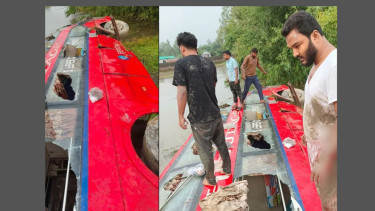 Gono Odhikar Parishad leader, 14 others injured as bus falls into ditch