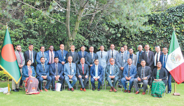 National Defence College team visits Bangladesh embassy to Mexico