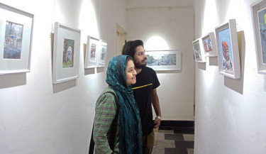 Art exhibition opens at DU Zainul Gallery