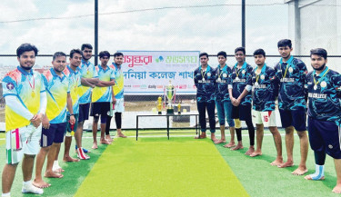 Football match hosted at Jatrabari
