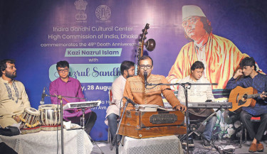‘Nazrul Sandhya’ commemorates National Poet’s 49th death anniv with musical tribute