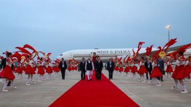 Modi arrives in Tianjin ahead of summit hosted by China