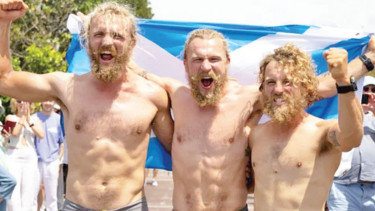 Brothers set new record for 9,000-mile Pacific row