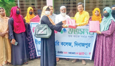 Educational materials distributed among students in Dinajpur