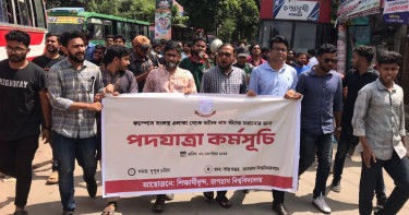 JnU students demand removal of illegal bus stand from campus