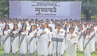 Chhatra Dal panel pledges right to dissent in 8-point oath