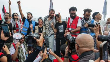 More than 1,000 welcome Gaza-bound aid boats in Tunisia