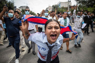 Nepali youths continue protests defying curfew orders