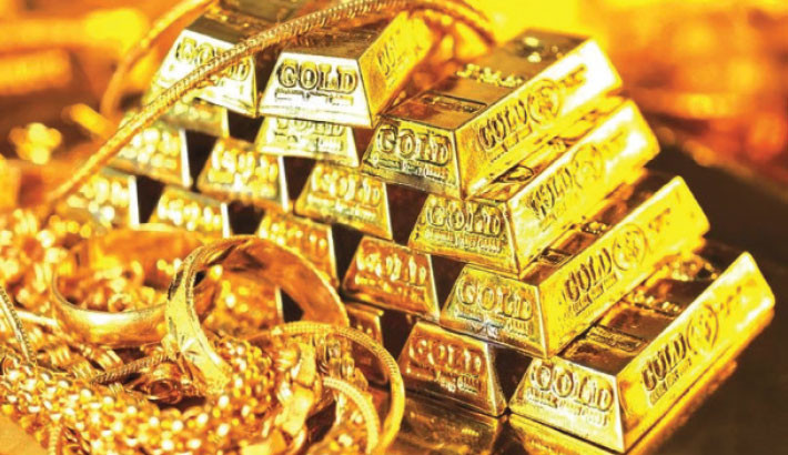 Gold price hits record Tk1.86 lakh per bhori