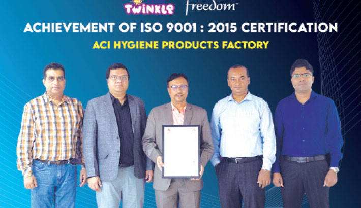 ACI Hygiene Products Factory achieves ISO certification