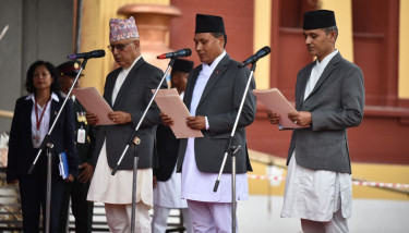 New Nepal interim ministers sworn in after protests