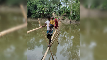Kurigram villagers plead for permanent bridge