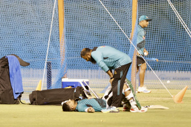 Litton Das suffers strain in training ahead of India clash