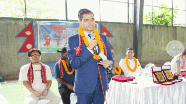 Nepalese ambassador inaugurates Inter-College Futsal Tournament in Dhaka