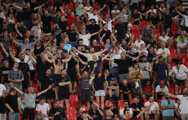 Serbia fined over fan behaviour during England World Cup qualifier