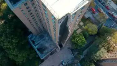 Part of high-rise apartment building in New York City collapses, no injuries reported