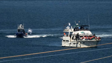 Last flotilla boat sails on towards Gaza after Israel interceptions