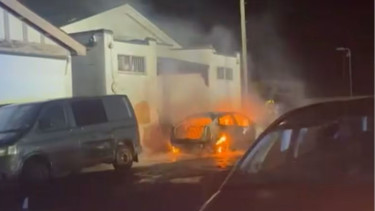 UK mosque set ablaze with two people inside