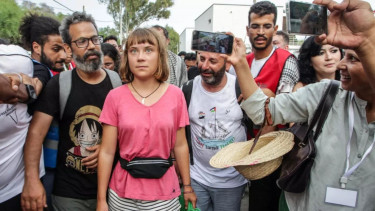 Greta Thunberg among Gaza flotilla detainees to leave Israel