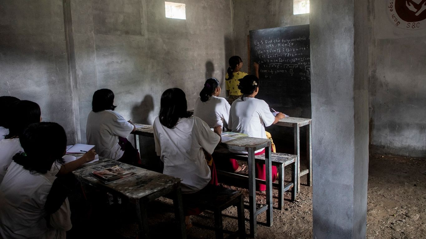 Myanmar junta airstrikes force youth into bunker schools