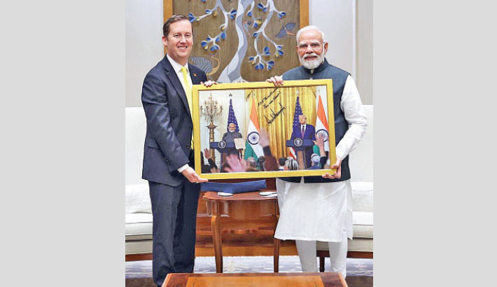 Trump’s India envoy Gor ‘optimistic’ after meeting
PM Modi to talk trade
