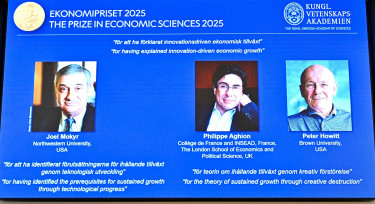 Trio wins economics Nobel for work on tech-driven growth