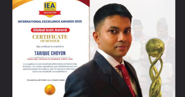 Diplomat Tarique receives International Excellence Award