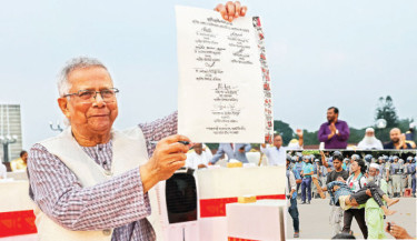 July Charter signed amid protest, clash
