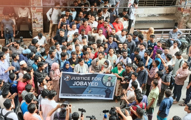 Students protest at Dhaka court demanding justice for Jobayed’s murder